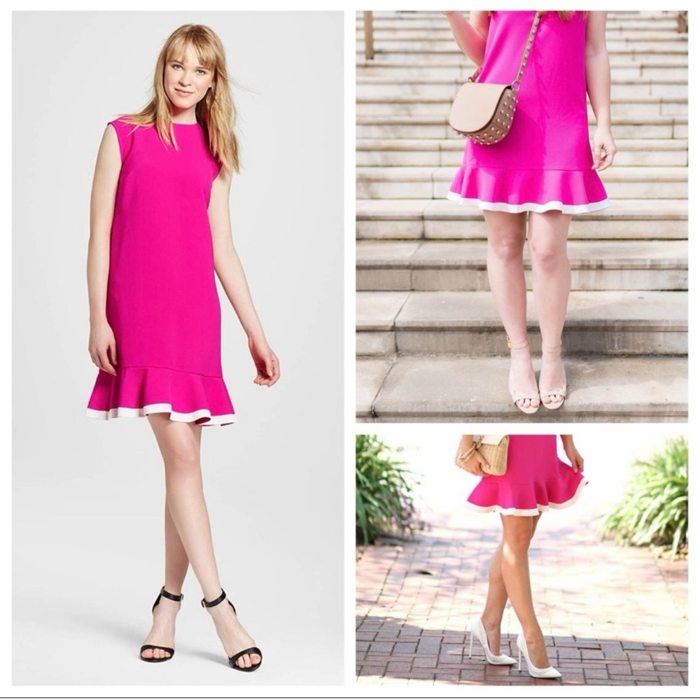 Victoria Beckham x Target Hot pink shift dress